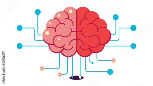 Neural Connections Illustration - symbolized by lines and nodes, cognitive processes, educational