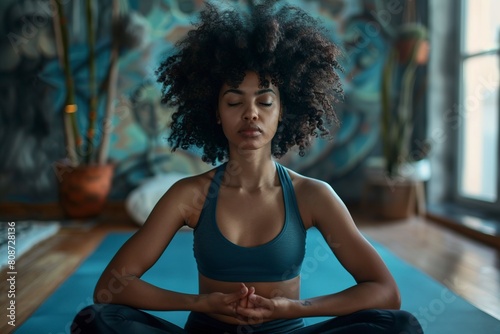 Woman Sitting in Yoga Pose