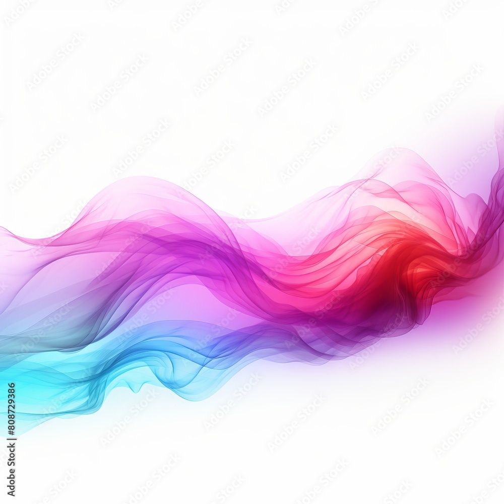 Light colorful smoke wave isolated on white background Light colorful smoke wave isolated on white background