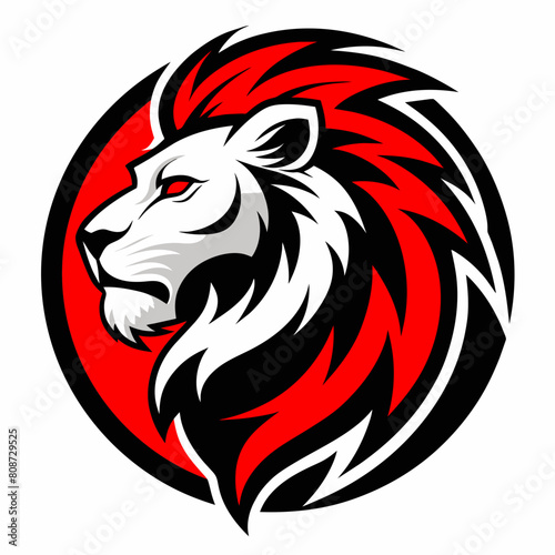 lion-head-logo-red-white-black