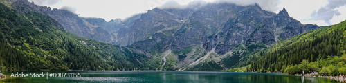 mountain lake mountain peak Morskie Oko Zakopane Poland view landscape