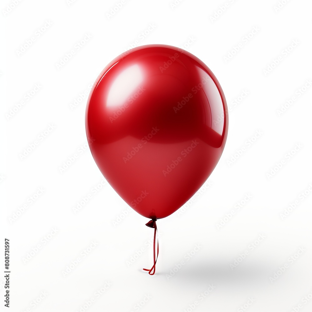 This is a red balloon on a white background This is a red balloon on a white background