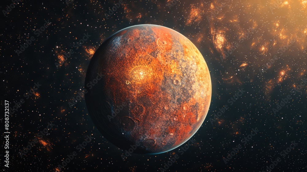 Obraz premium Planets and galaxy, science fiction wallpaper. Beauty of deep space. Earth and galaxy in space.