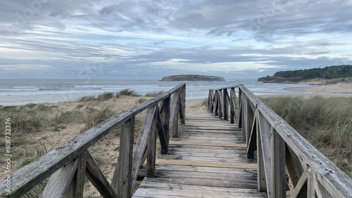 Walkway to the beach, Cantabria