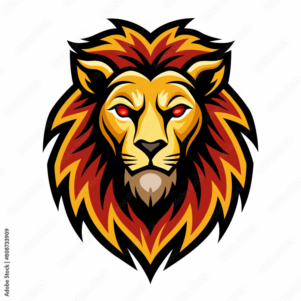 lion-head-logo-white-background