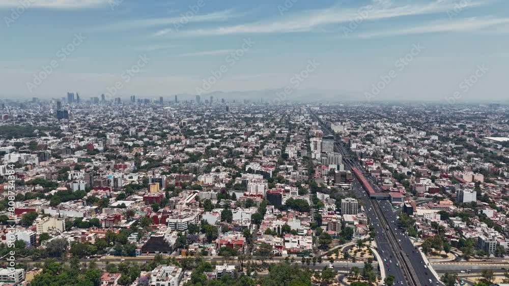 Mexico City aerial hyperlapse on a sunny day Mexico City aerial hyperlapse on a sunny day