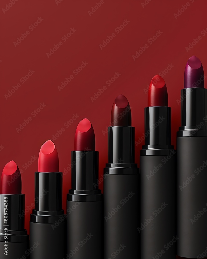 Obraz premium Find the perfect red lipstick to match your skin tone with our wide range of shades. From a subtle hint of color to a bold, dramatic statement, we've got you covered.