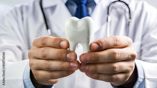 Enlightening Guidance  Doctor Showcases Tooth Model Expertise