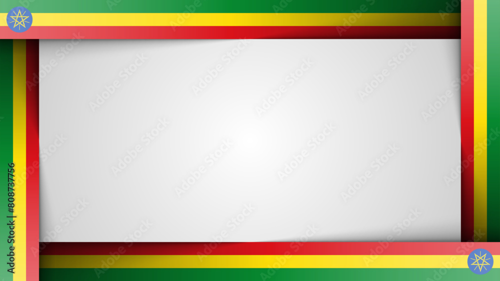 Fotografie Edge background Ethiopia graphic and label.