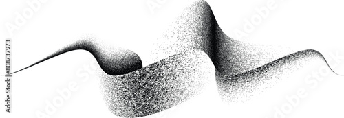 Distorted geometric shape . Minimal art design . Noise destroyed  wave logo . Trendy grainy shapes . Graph print texture .Spray effect .Grunge texture . Distressed element .vector 