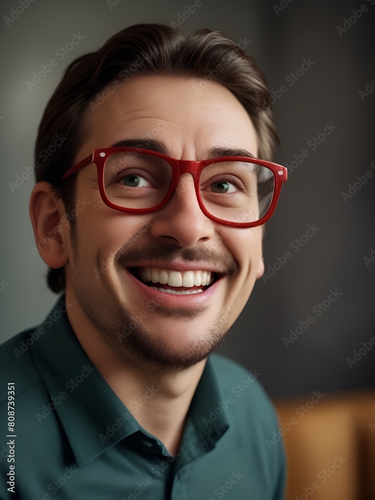 Man with specs and a smile like a professor Man with specs and a smile like a professor