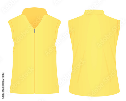 Yellow work vest. vector illustration