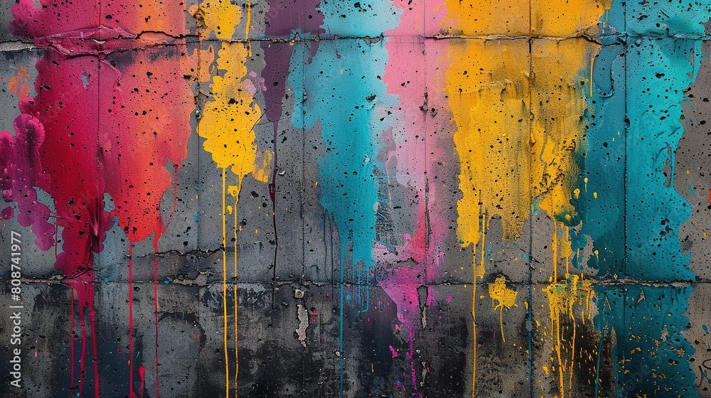 Colorful graffiti on the wall. Abstract background and texture for design