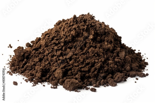Pile of rich, dark brown soil representing gardening and agriculture