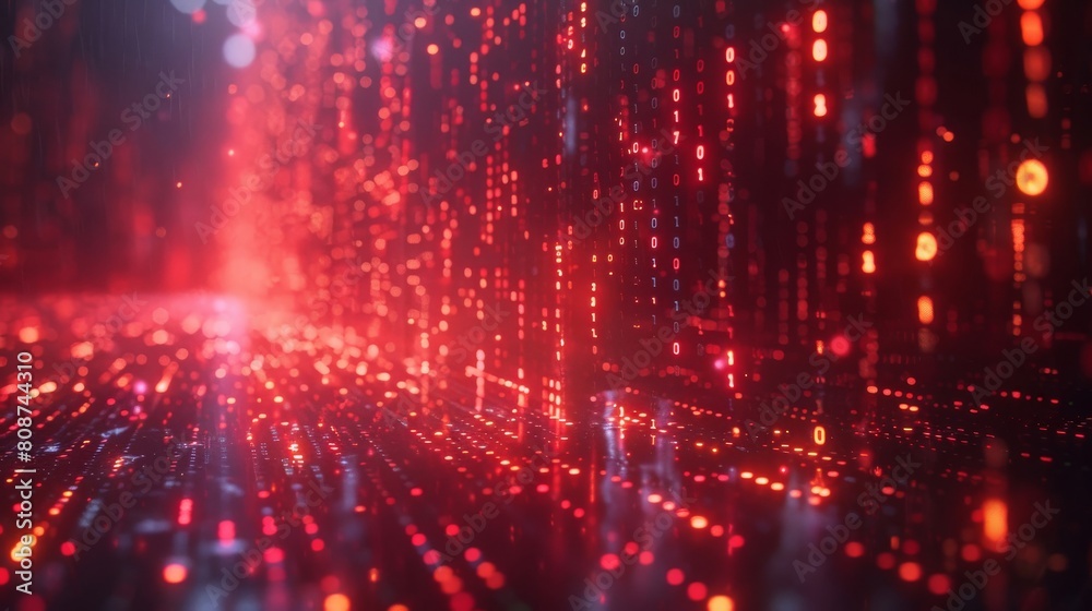 Cyber attack simulation on a network, vibrant and dynamic visuals of data breach, high-intensity scene Cyber attack simulation on a network, vibrant and dynamic visuals of data breach, high-intensity scene