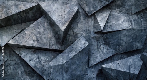 Modern Dark Wallpaper. Abstract Geometric Shapes in Bold Contemporary Design