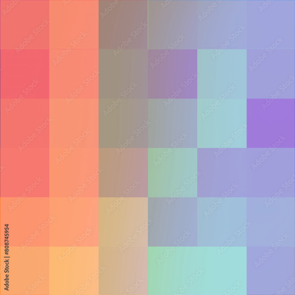AI generated illustration of abstract pixel mosaic pattern in various textures and palettes