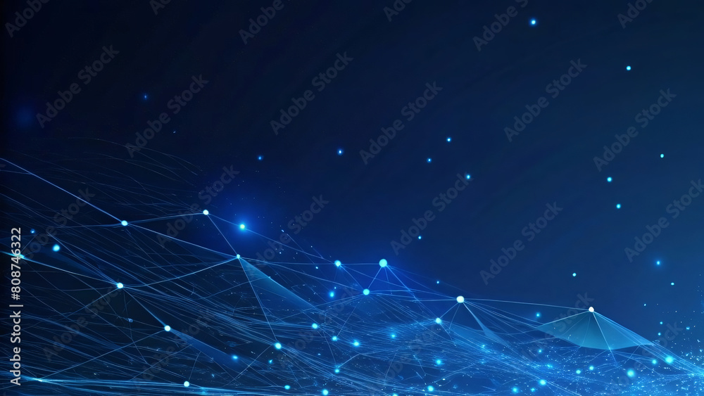 A futuristic digital backdrop with computer matrix, light lines, and network concept A futuristic digital backdrop with computer matrix, light lines, and network concept