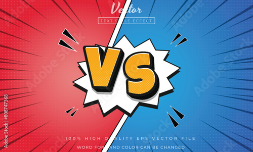 Comic Versus editable text effect