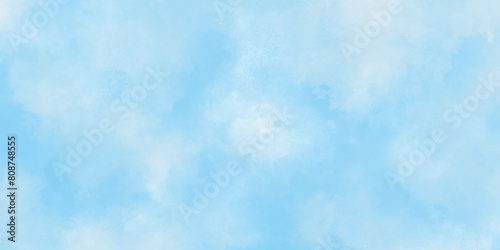 watercolor abstract texture with white clouds and blue sky, shiny and clear painted light blue clouds watercolor background, sky clouds for wallpaper backdrop background.	

