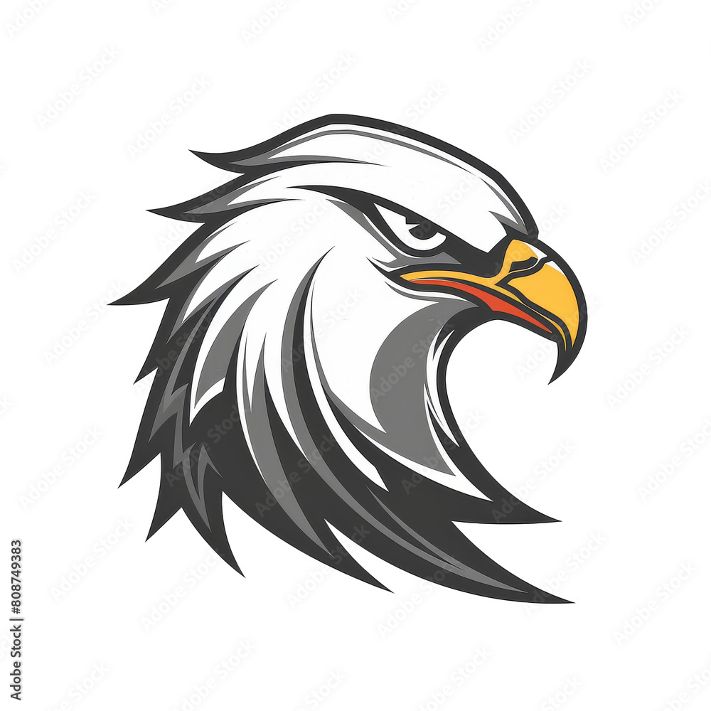 Obraz premium Majestic eagle head illustration embodying strength and focus