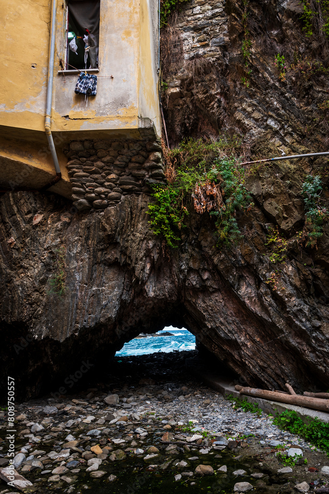 Magic of the Cinque Terre. Timeless images. Vernazza immersed in the color of the houses and the sea Magic of the Cinque Terre. Timeless images. Vernazza immersed in the color of the houses and the sea