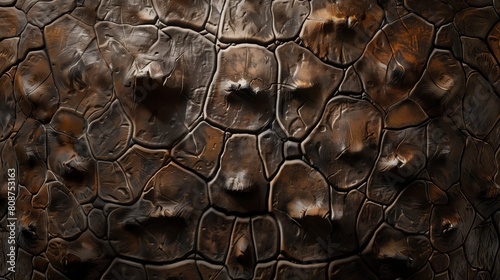 brown dinosaur skin texture. AI generation photo