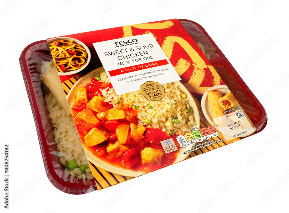 Tesco sweet and sour chicken meal for one with egg fried rice