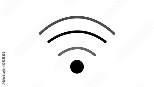 Wi fi signal icon on a white background.