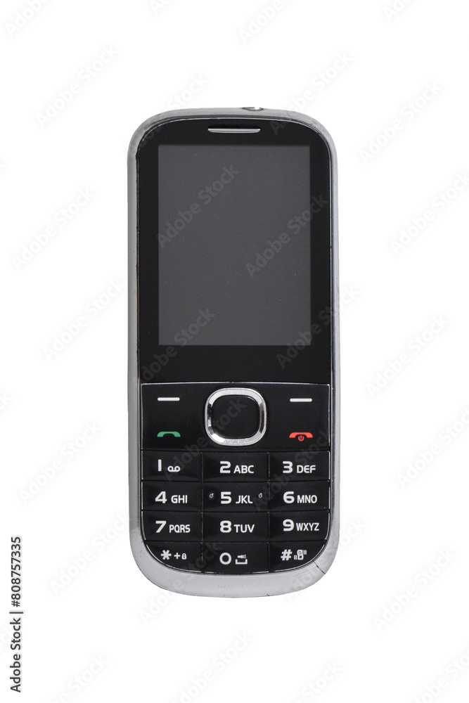 Old Mobile Phone isolated on white background. Classic mobile cell phone Old Mobile Phone isolated on white background. Classic mobile cell phone