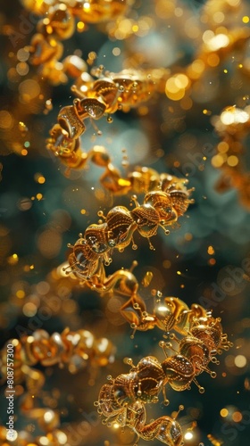 The creation of gold based life forms in a futuristic, synthetic biology setting