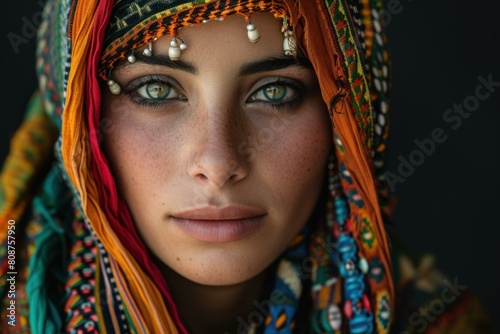 Berber female traditional. Fashion beauty. Generate Ai