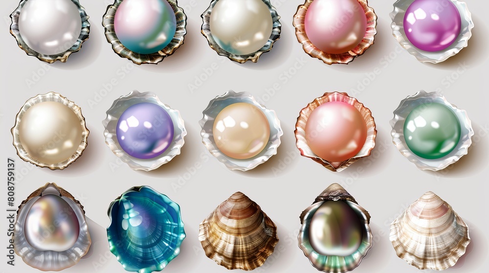 This vector illustration is ideal for use in jewelry design, fashion magazines, luxury branding, or any project that celebrates the beauty of pearl This vector illustration is ideal for use in jewelry design, fashion magazines, luxury branding, or any project that celebrates the beauty of pearl