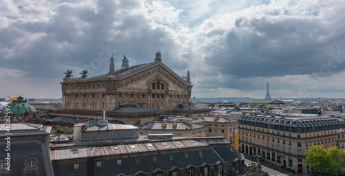 sky line panoramic view paris