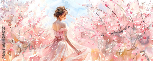 Elegant Woman Strolling Thr...