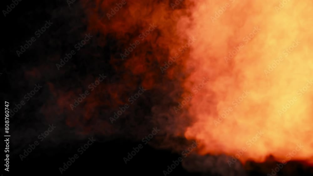 A powerful explosion in close-up A powerful explosion in close-up