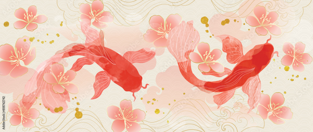 Картината върху платно Luxury Chinese background vector