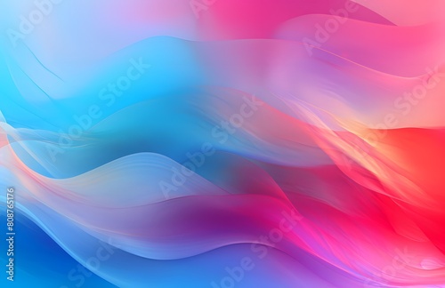 Abstract background with smooth lines in pink blue and purple colors Generative AI 