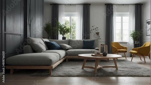 Home interior design of modern living room © Sojib