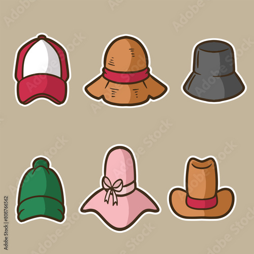 collection of hats good for design