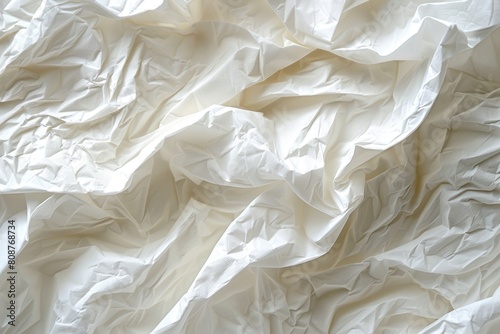 The texture of white tissue paper. Generative Ai