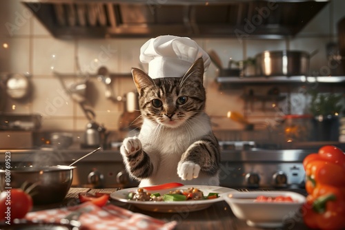 Chef Cat in Kitchen © Jorge Ferreiro