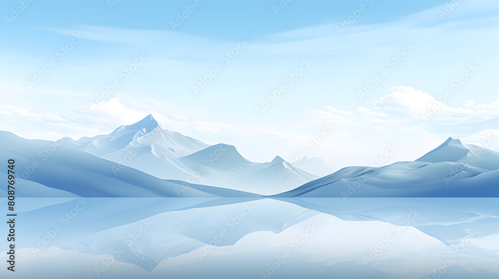 Presented in a naturalistic style with flowing forms mountains water lines poster background Presented in a naturalistic style with flowing forms mountains water lines poster background