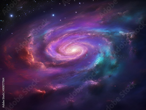 "Galactic Symphony: A Celestial Ballet of Light and Color"