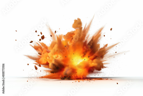3d object icon blast effect isolated white background