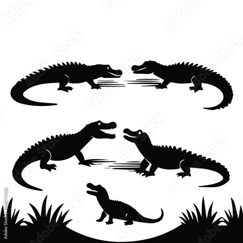 lizard vector silhouette design logo