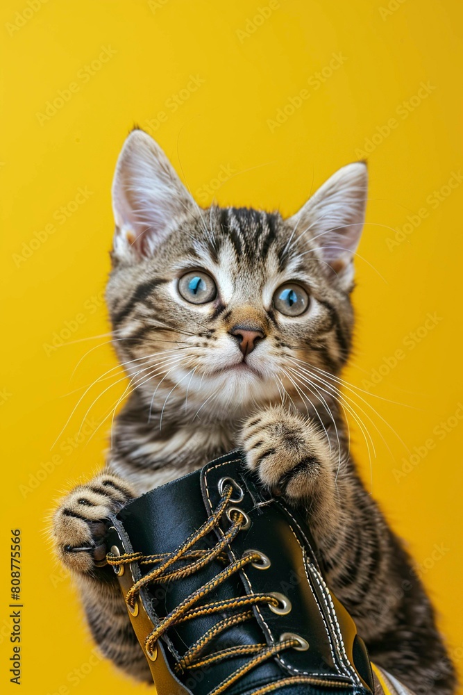 Cat Holding Sneaker