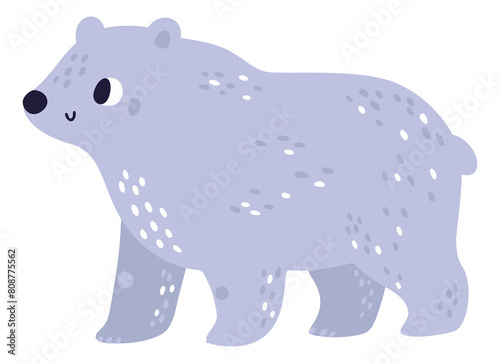 Polar bear character. Cute arctic or nordic animal