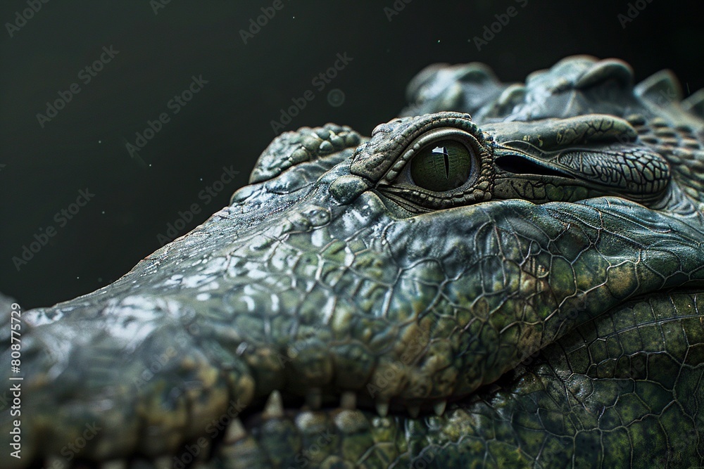 Fototapeta premium Close Up of a Crocodile in Water