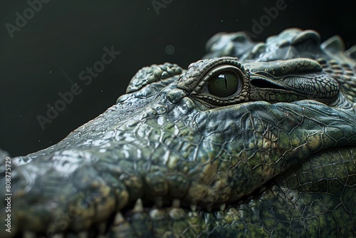 Close Up of a Crocodile in Water